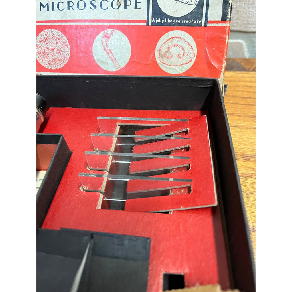 Vintage Carolyn Manufacturing Microset Child's Toy 1MX Microscope Set Science