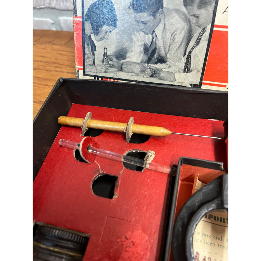 Vintage Carolyn Manufacturing Microset Child's Toy 1MX Microscope Set Science