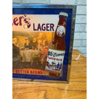 Scarce 1940s Old Timers Beer Lighted Display Sign West Bend Wis Glass