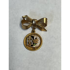 Vintage Odd Fellows Bow Pin Enamel Daughters of Rebekah Dove Moon Stars Pendant