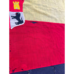 Antique Spanish Royal Military Naval Flag Castile Leon Coat Arms 74x57 Textile