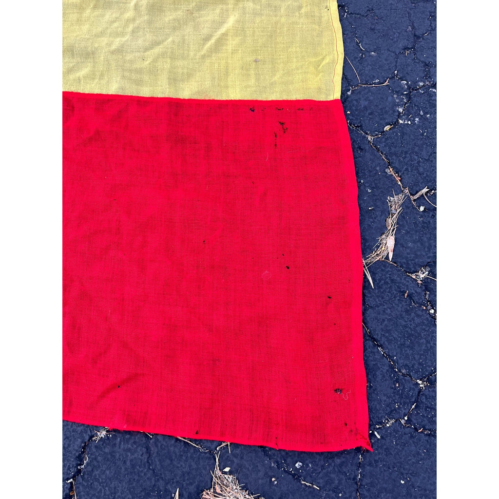 Antique Spanish Royal Military Naval Flag Castile Leon Coat Arms 74x57 Textile
