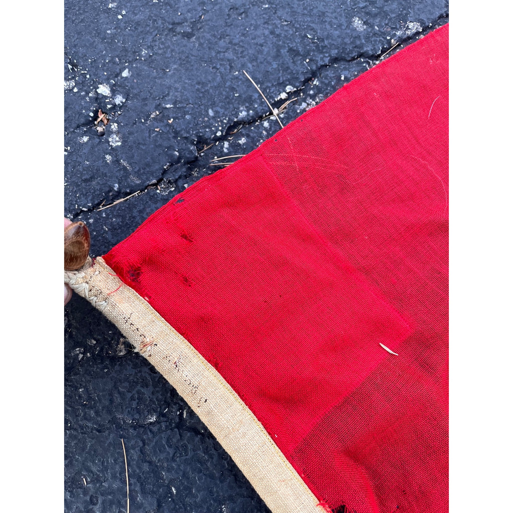 Antique Spanish Royal Military Naval Flag Castile Leon Coat Arms 74x57 Textile