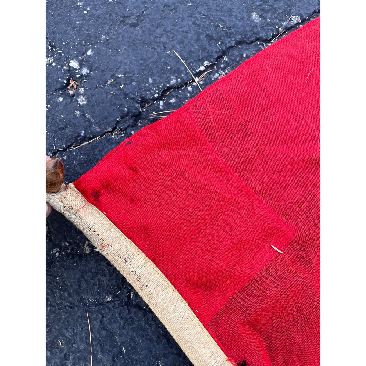 Antique Spanish Royal Military Naval Flag Castile Leon Coat Arms 74x57 Textile