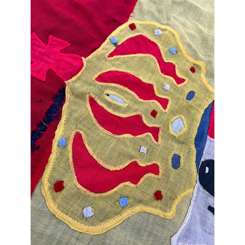 Antique Spanish Royal Military Naval Flag Castile Leon Coat Arms 74x57 Textile
