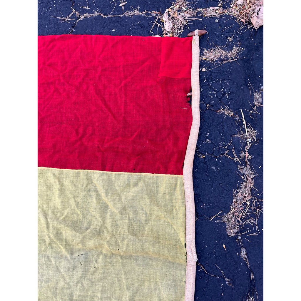 Antique Spanish Royal Military Naval Flag Castile Leon Coat Arms 74x57 Textile