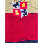 Antique Spanish Royal Military Naval Flag Castile Leon Coat Arms 74x57 Textile