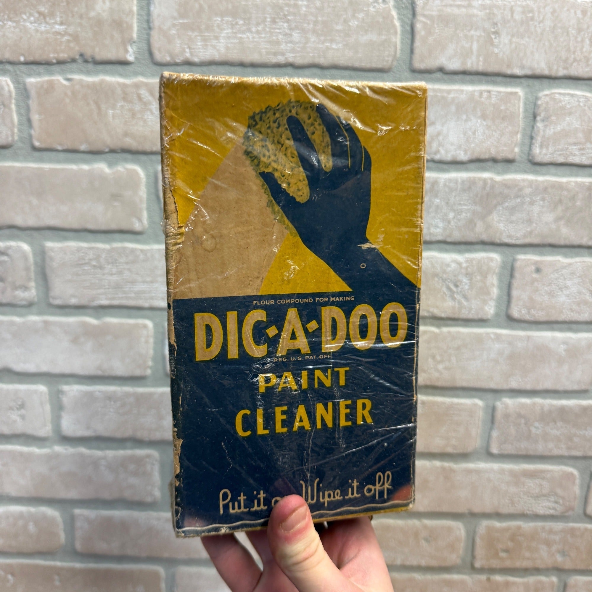 Antique 1935 DIC-A-Doo Paint Cleaner Box Patent Cereals Co Geneva NY. Full