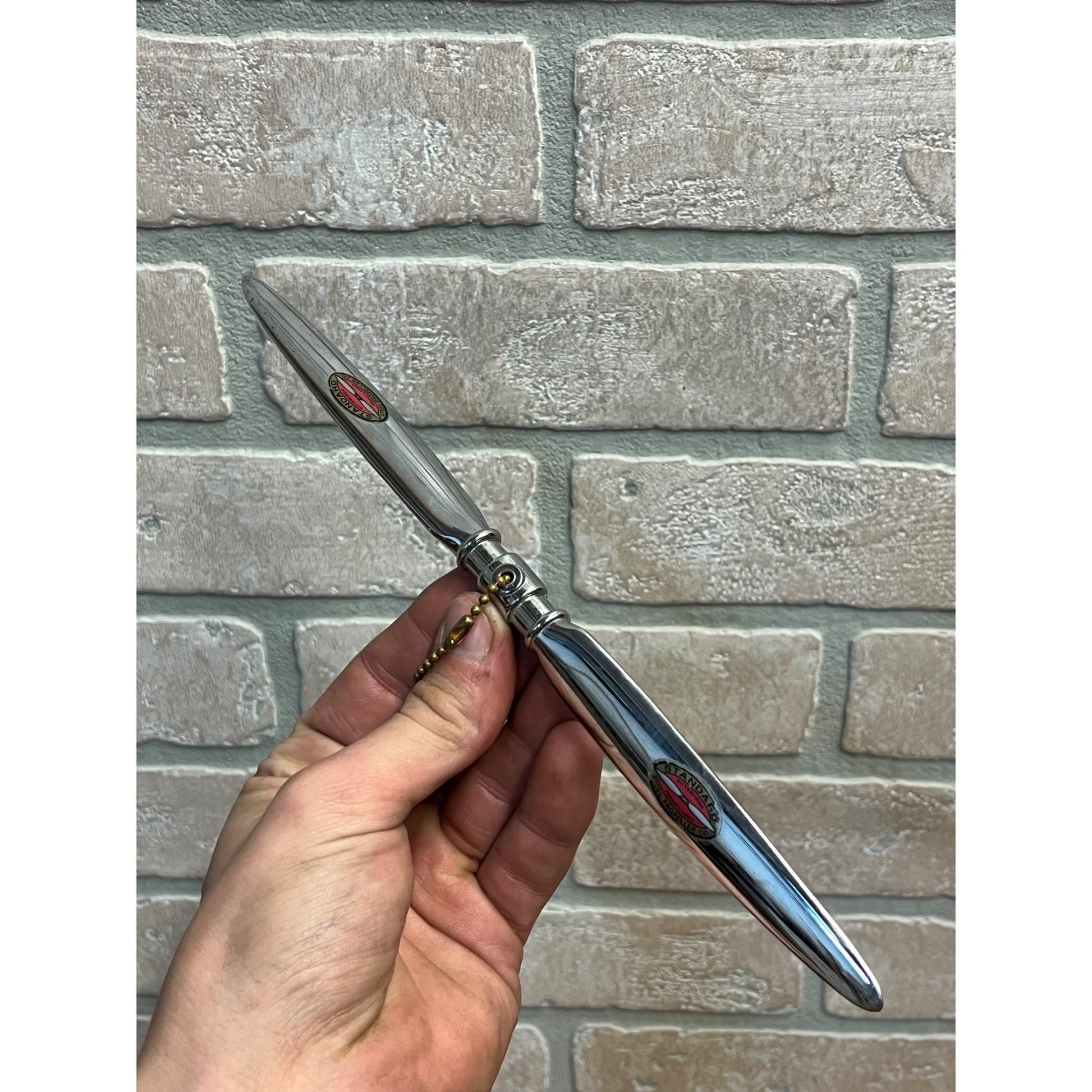 Vintage Standard Propeller Co Airplane Advertising Letter Opener Salesman Sample