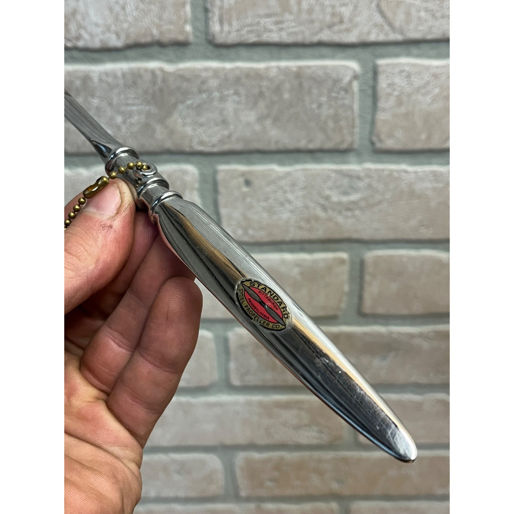 Vintage Standard Propeller Co Airplane Advertising Letter Opener Salesman Sample
