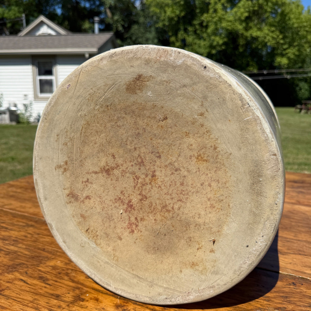 Antique Red Wing 5 Gallon Stoneware Crock Brown Wing Blue 5 Minnesota Crock
