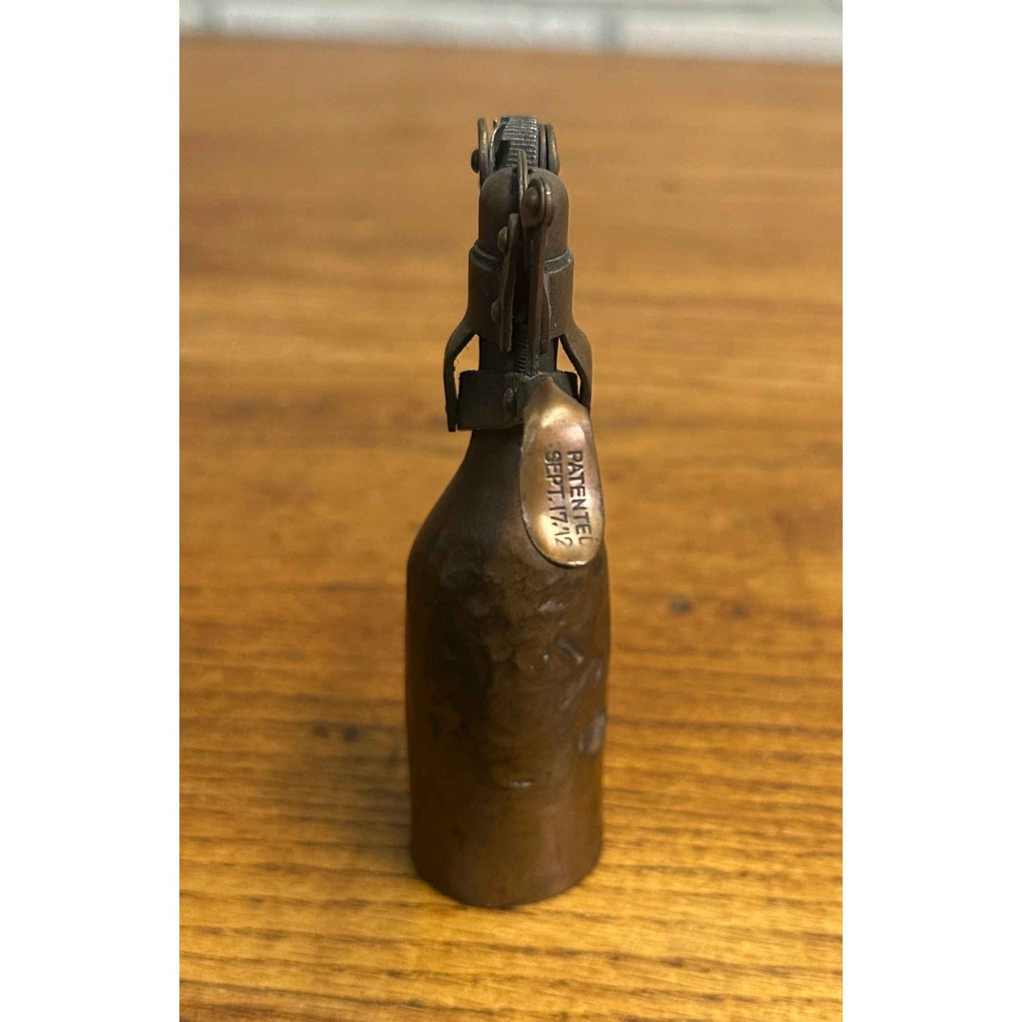 RARE Gerlach Barklow G.B. Co. (Capitol) Mechanical Table Lighter Joliet Illinois Pat. 1912