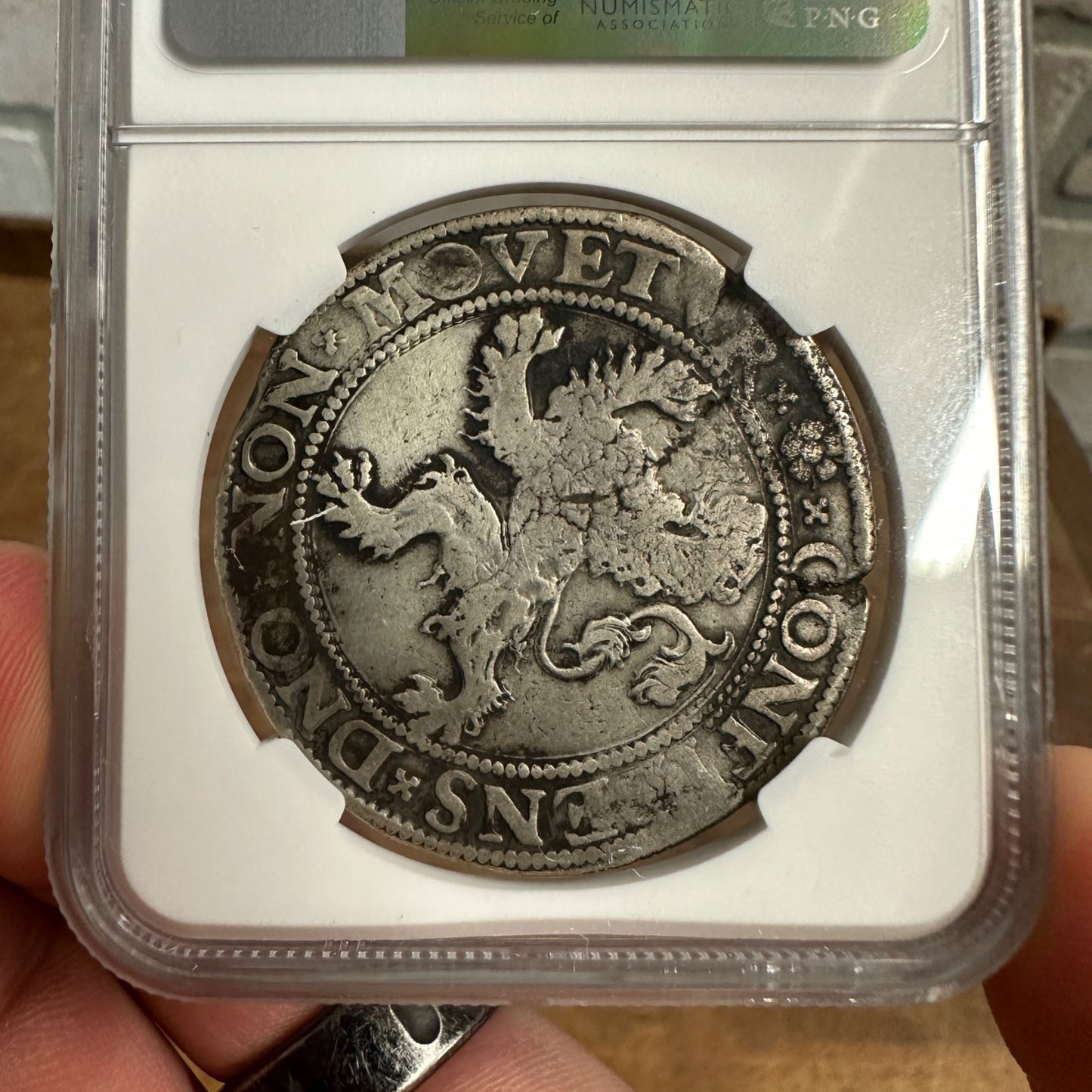 1576 Netherland 1LD Holland DAV-8838 NGC VF Details Cleaned