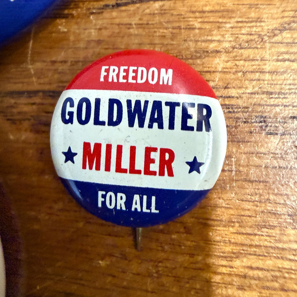 (4) Goldwater Miller Presidential Campaign Pins Buttons Lot