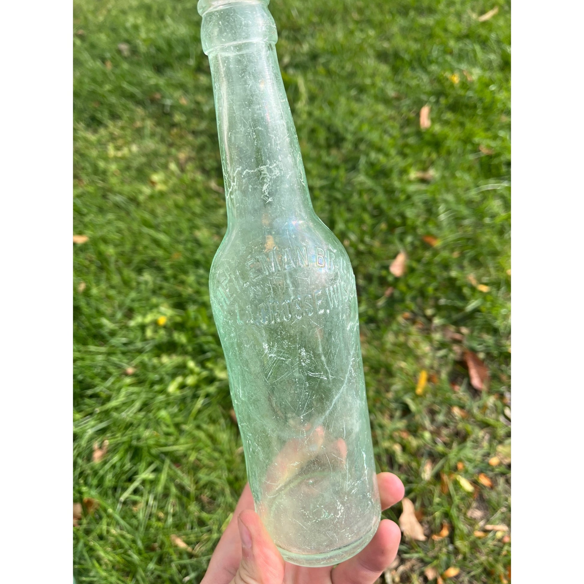 Vintage G. Heileman Brewing Co. Old Style Lager Beer Bottle Wisconsin Embossed