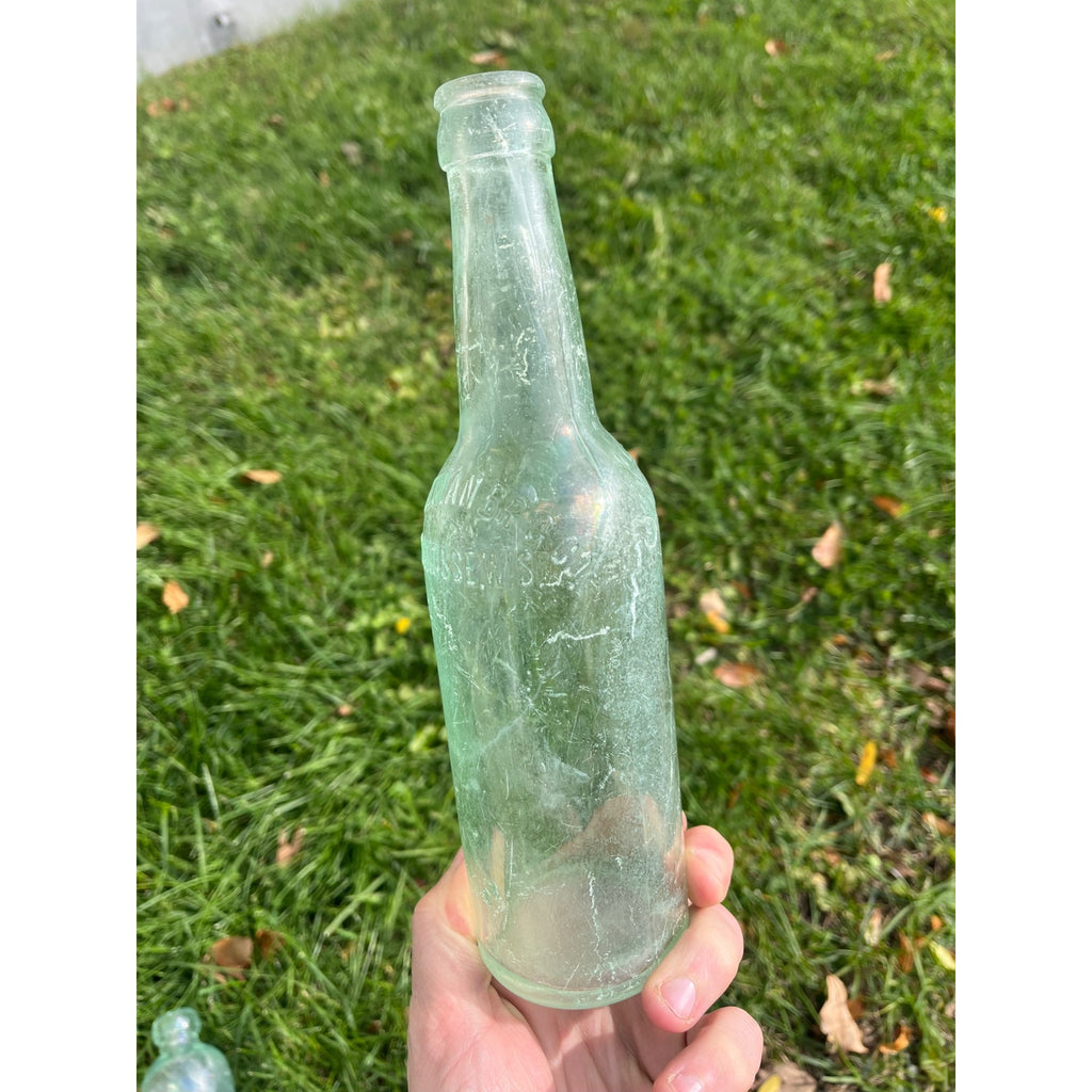 Vintage G. Heileman Brewing Co. Old Style Lager Beer Bottle Wisconsin Embossed