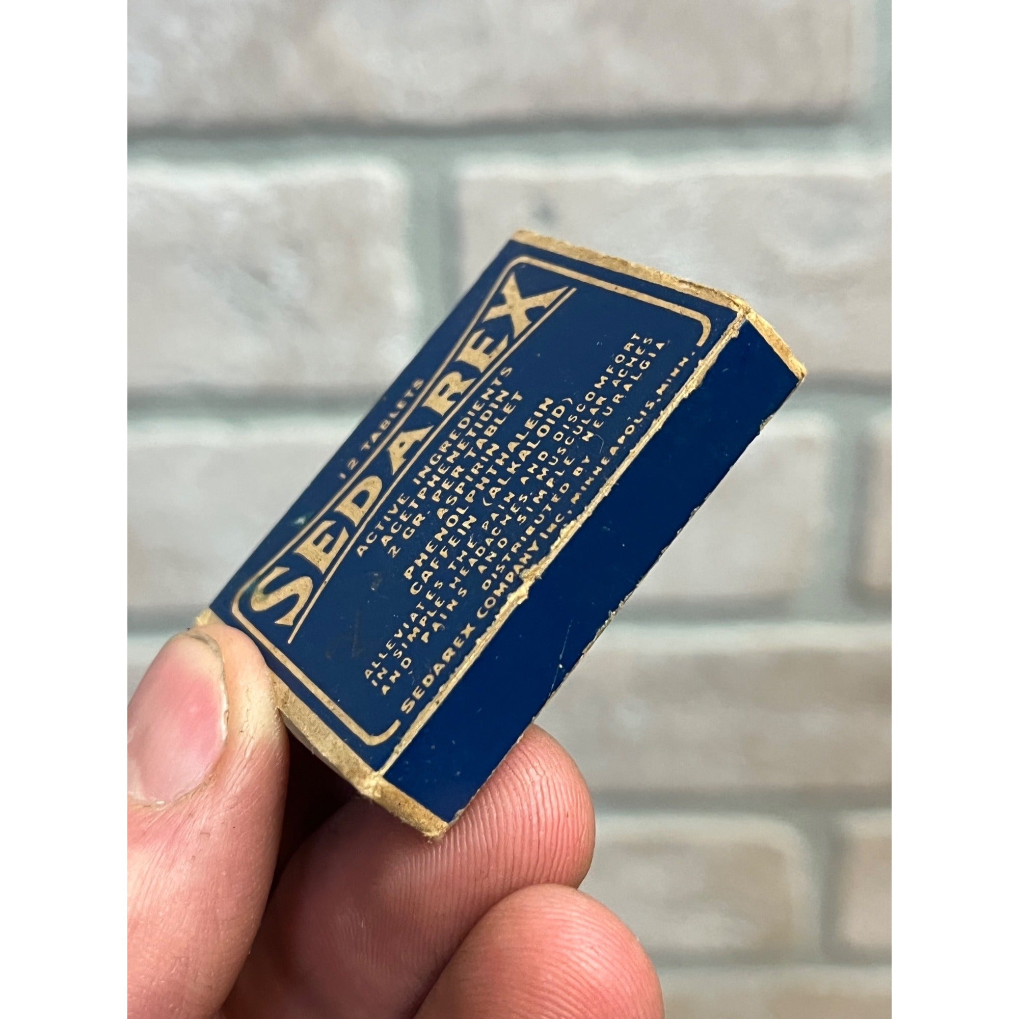 Vintage Sedarex Company Medicine Box Tablets Minneapolis MN Minn. w/ Contents