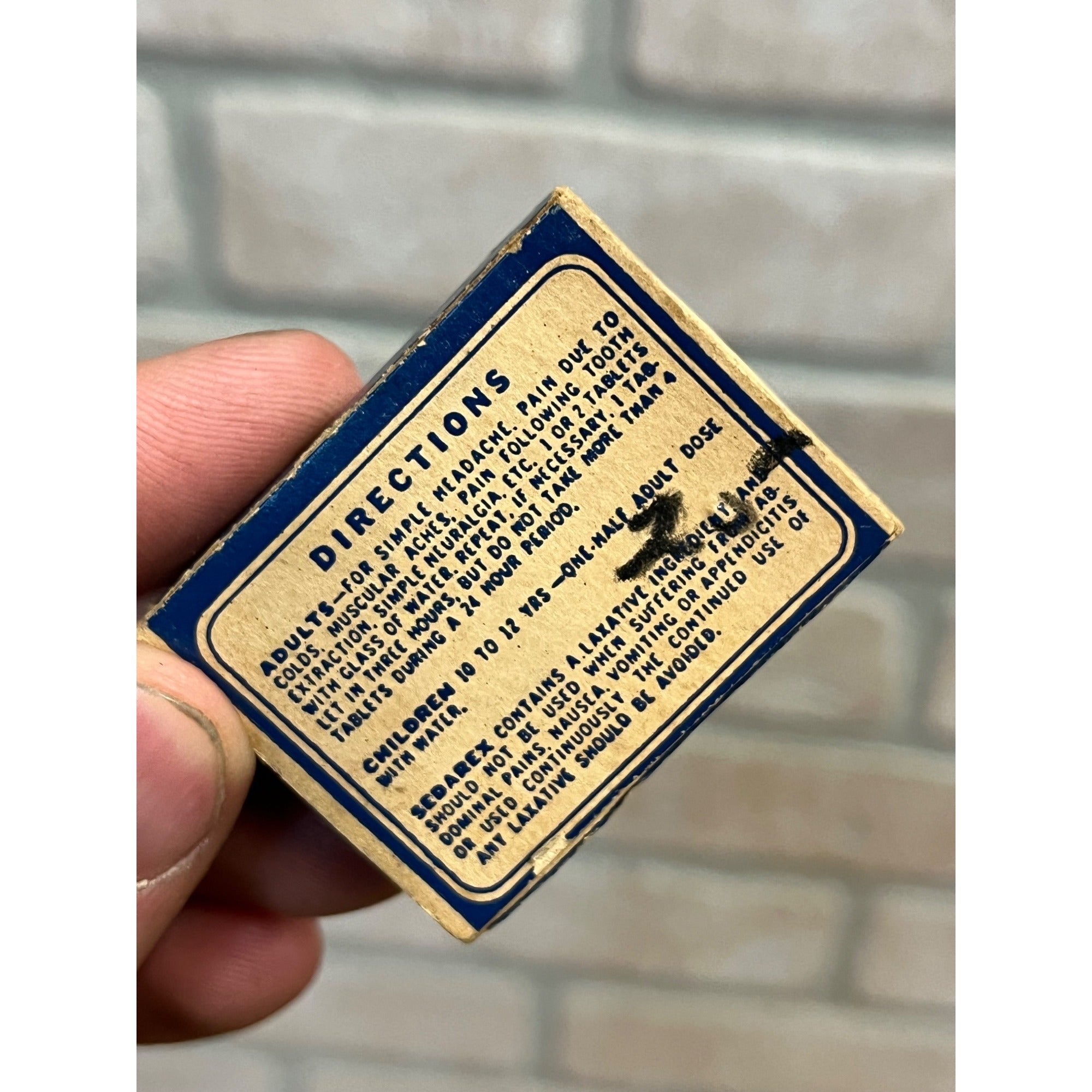 Vintage Sedarex Company Medicine Box Tablets Minneapolis MN Minn. w/ Contents