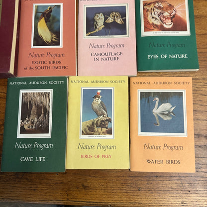 Vintage '50s National Audubon Society Nature Programs Lot Of 6 W/ Stamps!