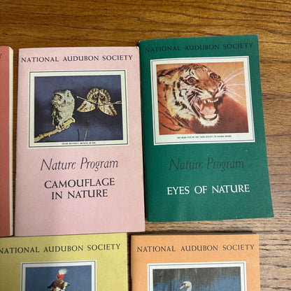 Vintage '50s National Audubon Society Nature Programs Lot Of 6 W/ Stamps!