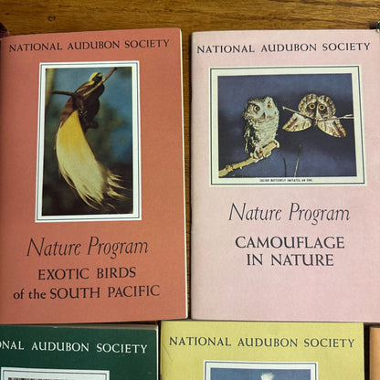 Vintage '50s National Audubon Society Nature Programs Lot Of 6 W/ Stamps!