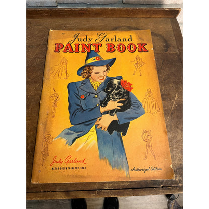 JUDY GARLAND PAINT BOOK MGM STAR AUTHORIZED EDITION #601 1941 WHITMAN PUB.