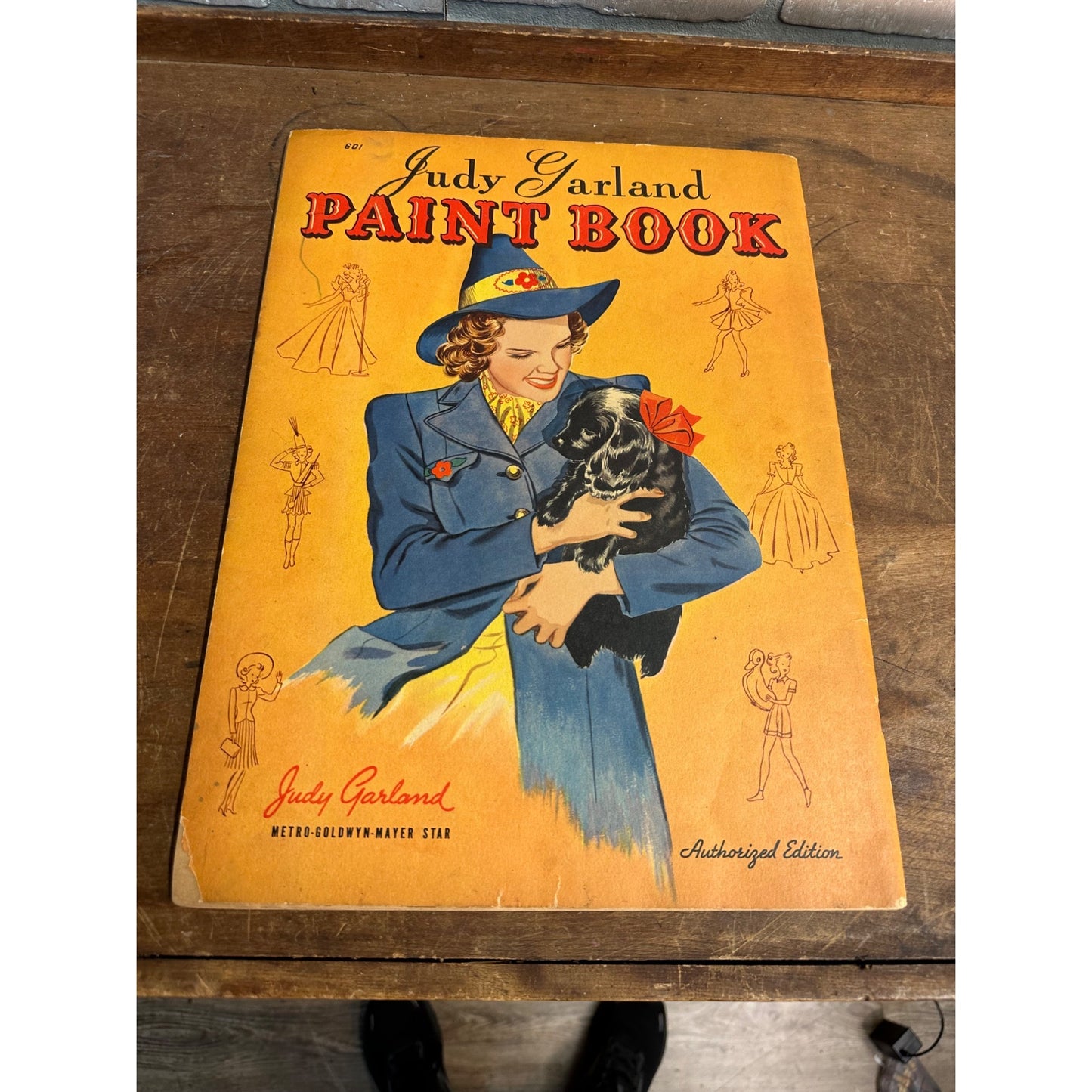 JUDY GARLAND PAINT BOOK MGM STAR AUTHORIZED EDITION #601 1941 WHITMAN PUB.