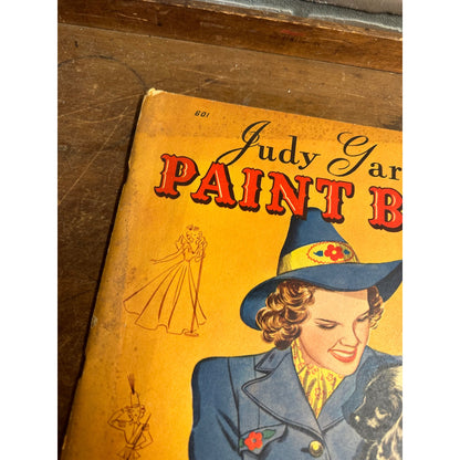 JUDY GARLAND PAINT BOOK MGM STAR AUTHORIZED EDITION #601 1941 WHITMAN PUB.