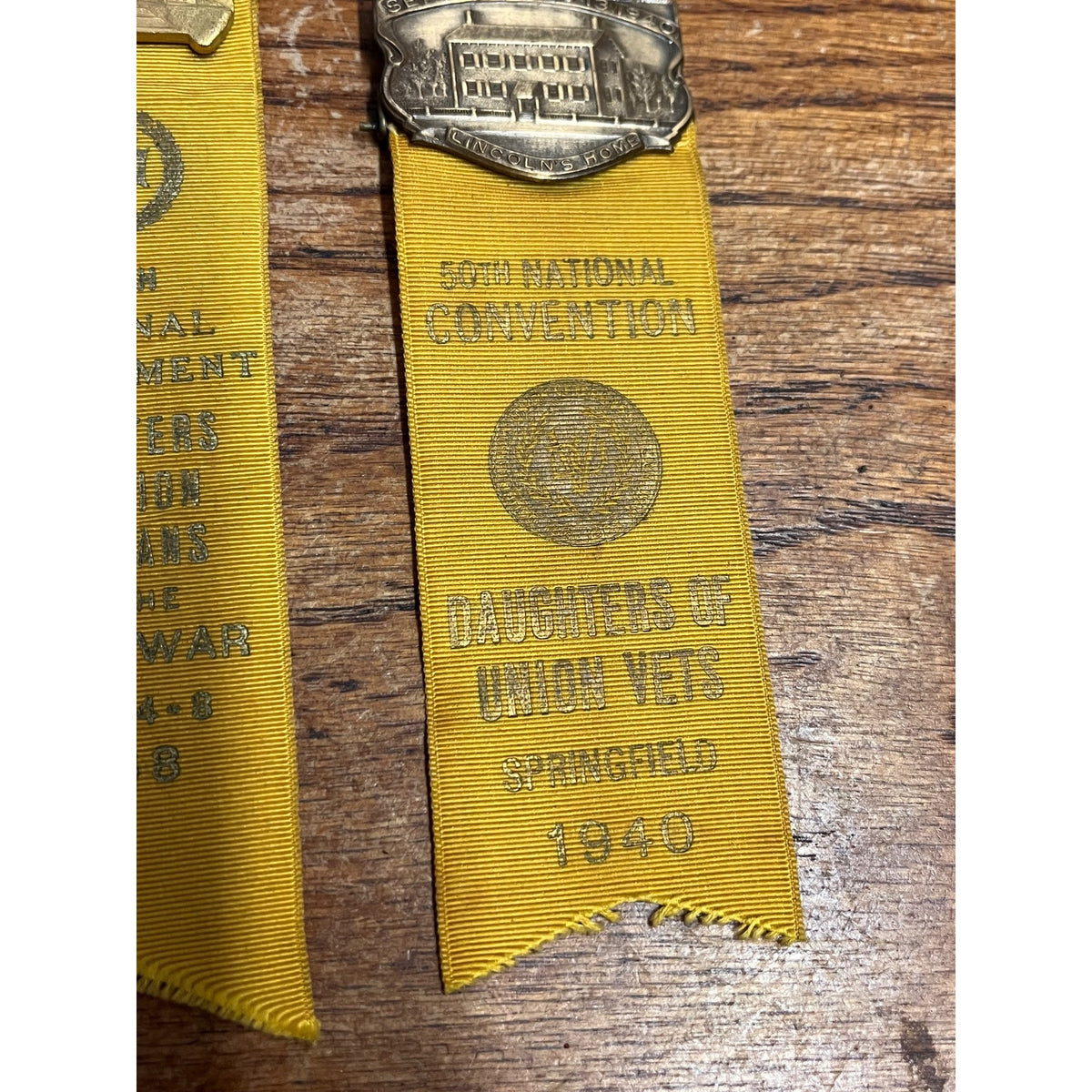 Daughters Of Union Veterans 1938 & 1940 Ribbons National Civil War Encampment & Convention