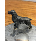 Vintage Art Deco Cigar Ashtray Revolving Spinning Chrome w/ Dog Figure Award