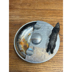 Vintage Art Deco Cigar Ashtray Revolving Spinning Chrome w/ Dog Figure Award