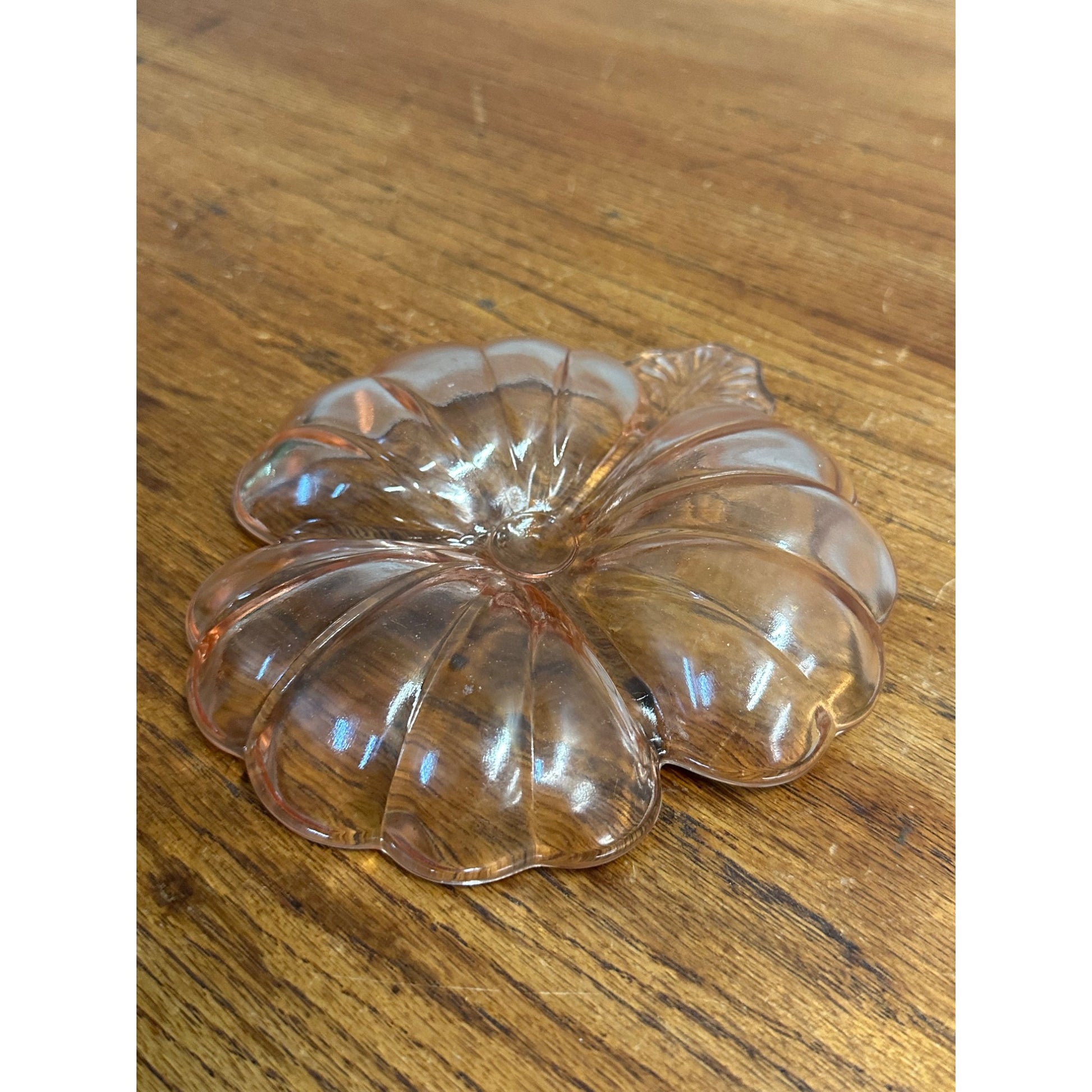 1930s Jeannette Doric Pink Depression Glass Divided Clover Shamrock Serving Dish