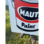 Vintage Mautz Paint Tin Metal Advertising Store Display Sign