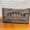 Vintage Penguin Spring Beverages Wauwatosa, Wisconsin Scarce Wooden Soda Crate Case