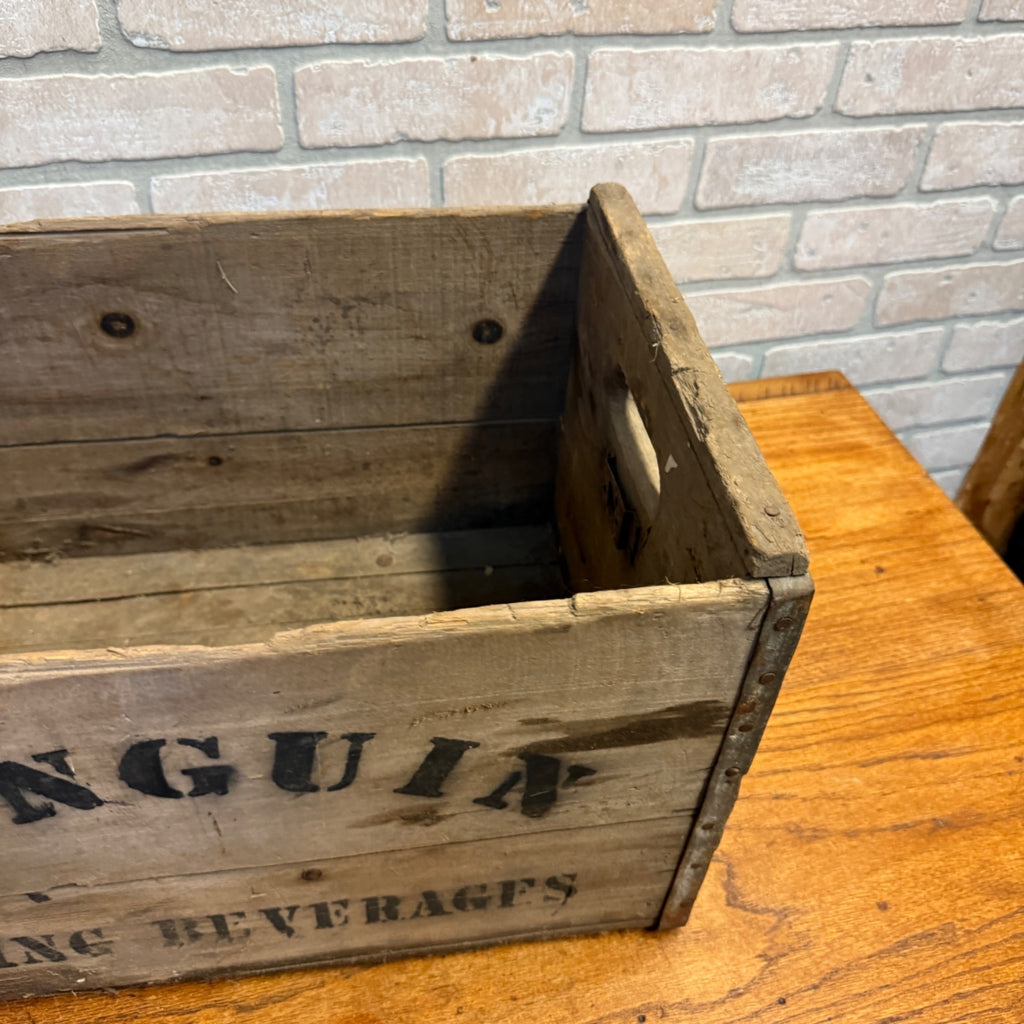 Vintage Penguin Spring Beverages Wauwatosa, Wisconsin Scarce Wooden Soda Crate Case