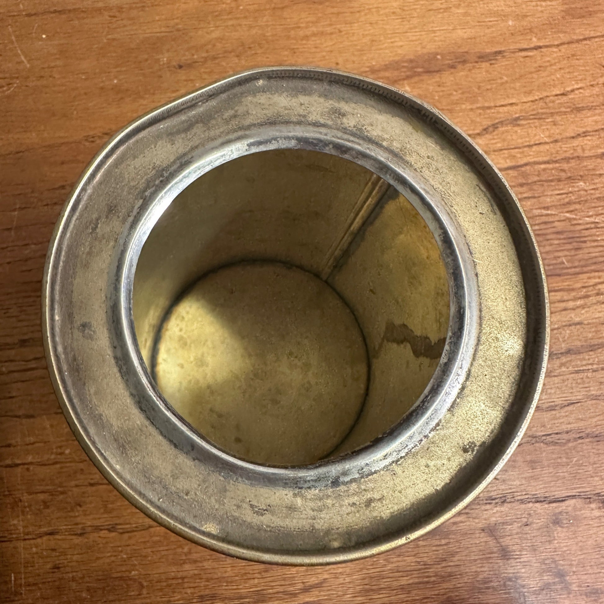 Vintage The Finest Quality of CUBAN SUGAR Silver Plated Brass CAN Country Store