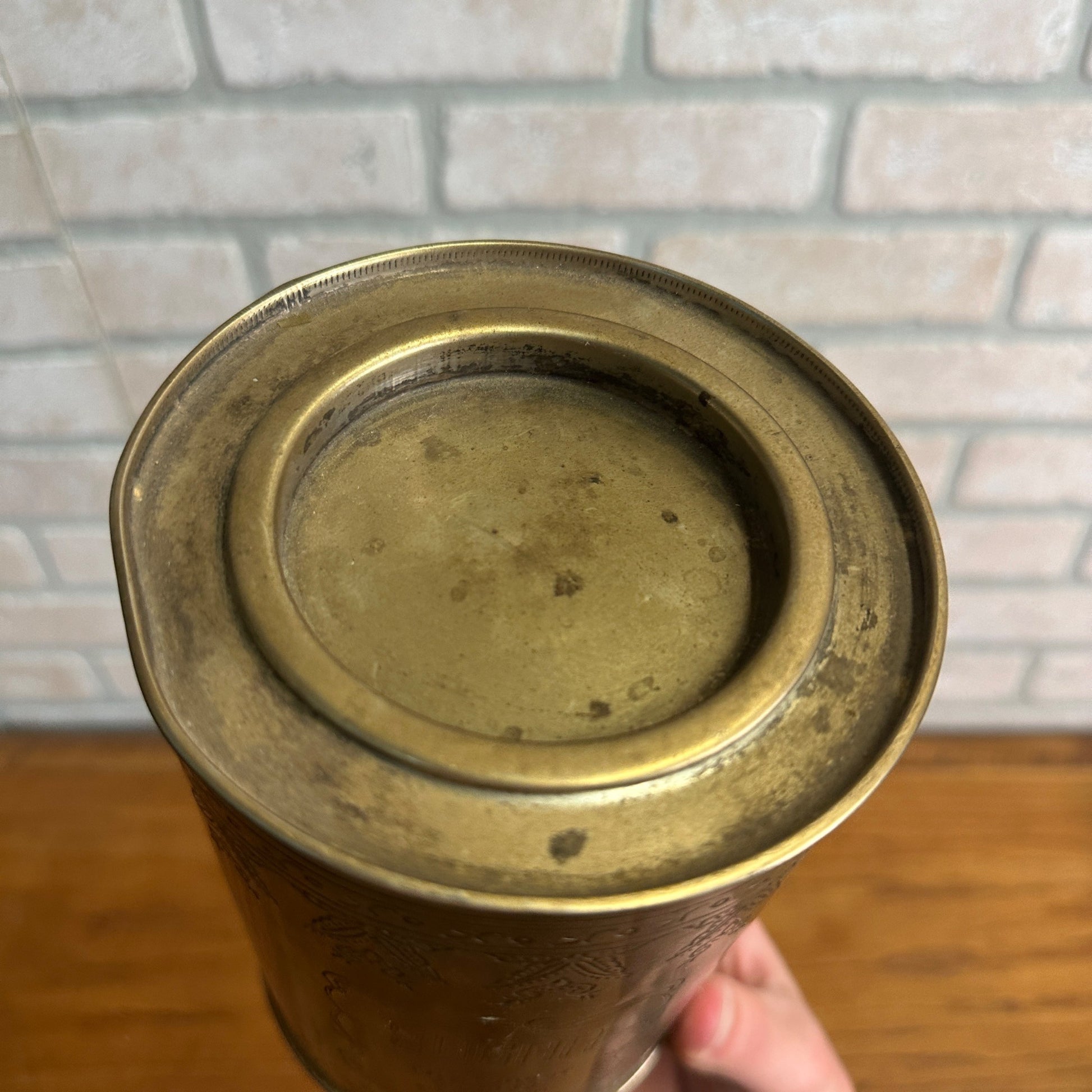 Vintage The Finest Quality of CUBAN SUGAR Silver Plated Brass CAN Country Store