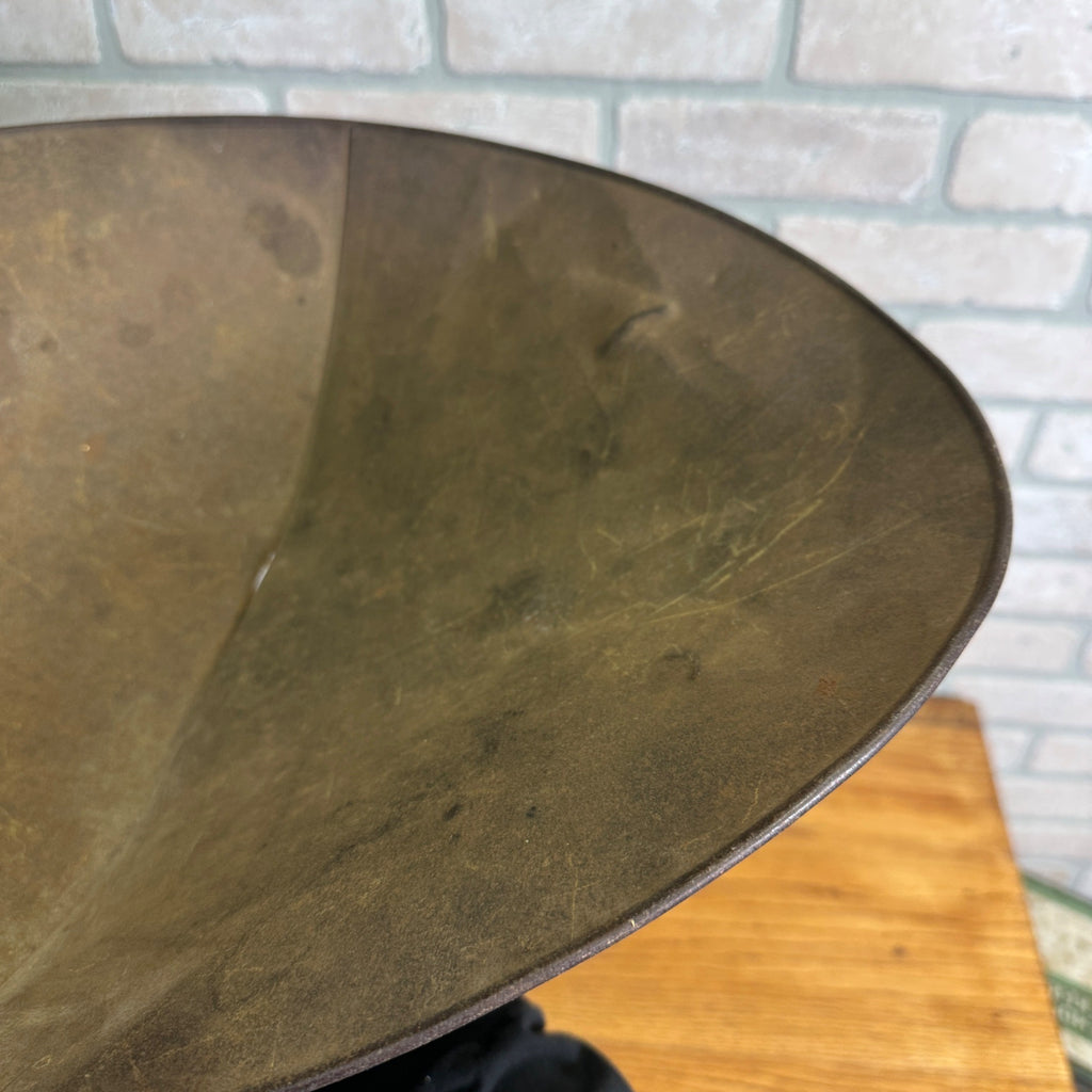 Original Antique Tin Mercantile Scale Candy Pan Scoop Basket Tray 18.5"