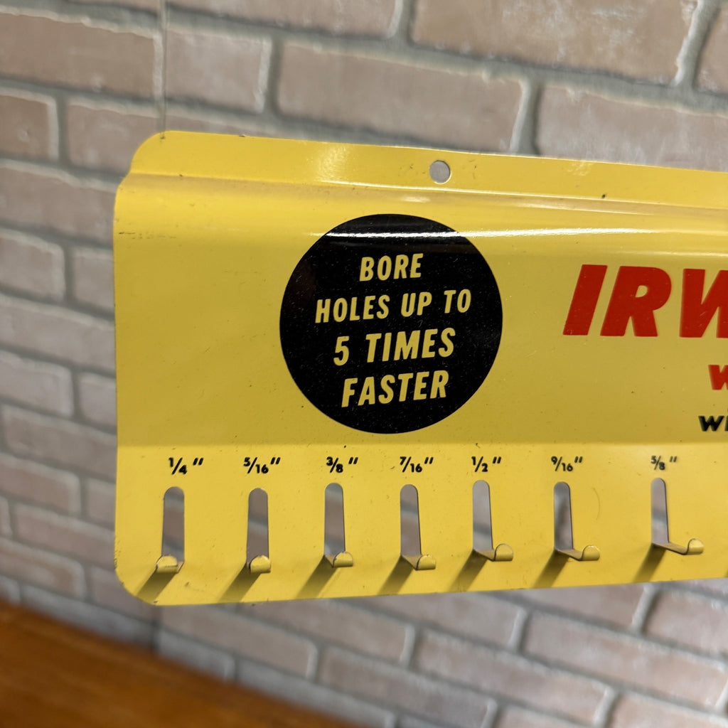 Irwin Speedbor Drill Bits Tin Store Display Advertising Sign Wall Mount