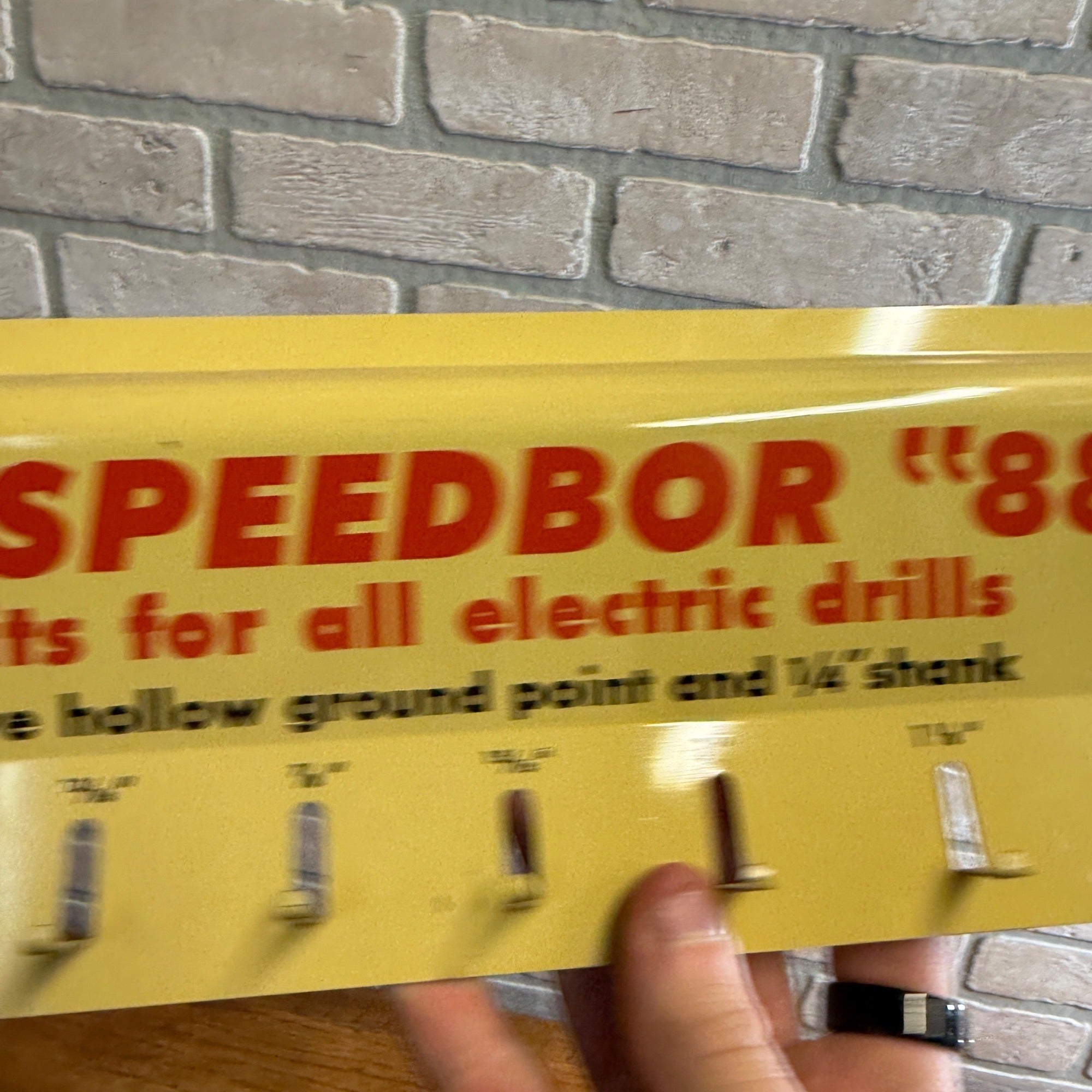 Irwin Speedbor Drill Bits Tin Store Display Advertising Sign Wall Mount