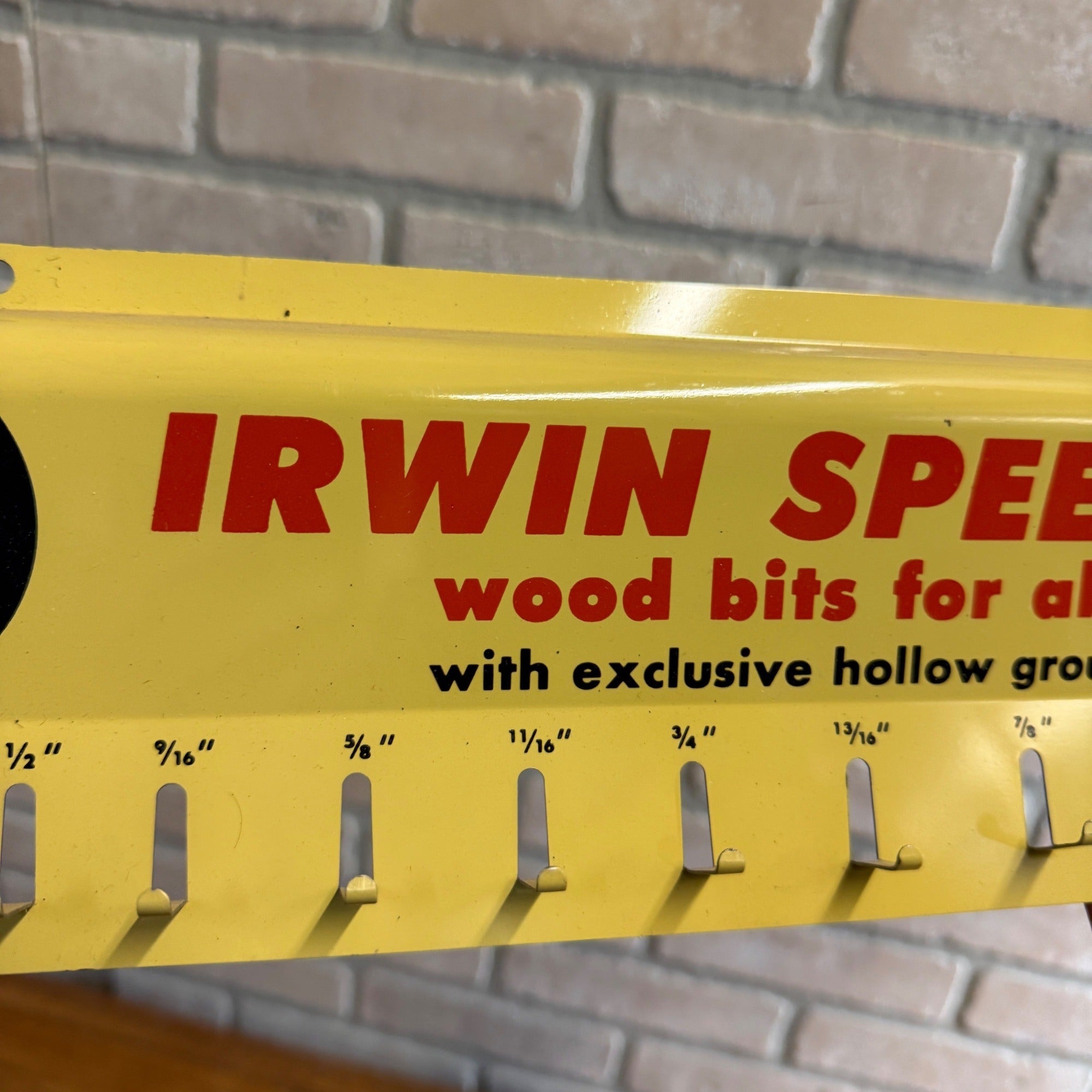 Irwin Speedbor Drill Bits Tin Store Display Advertising Sign Wall Mount