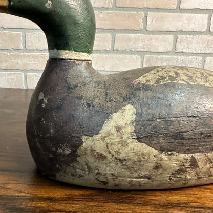 Repainted Mallard Evans Duck Decoy Wooden Hunting Decoy