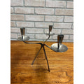 Vintage MCM Gabis Sweden Stainless Steel Triple Candle Stick Holder