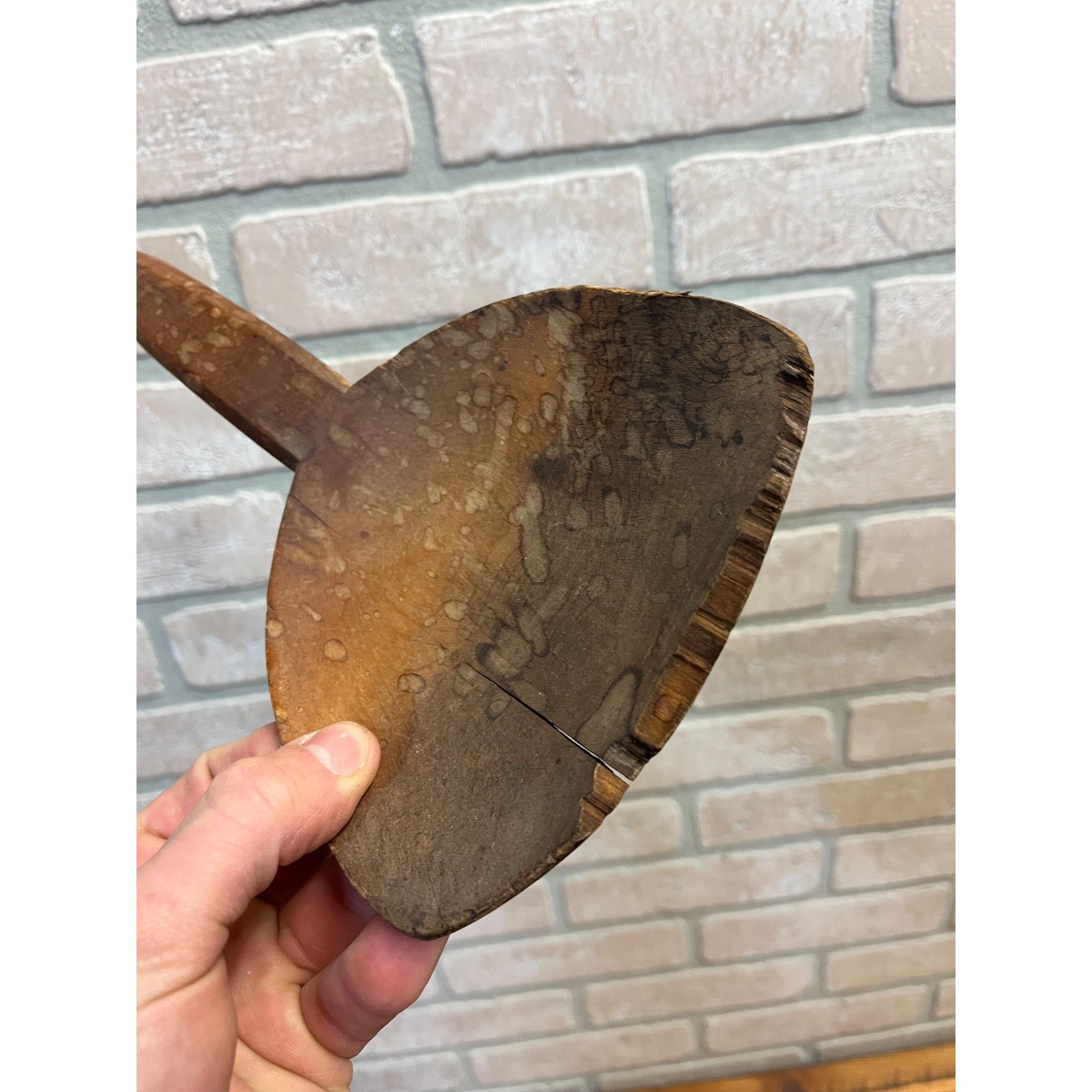 Antique Primitive 19th c. Wooden Carved Butter Paddle Scoop Kitchen Farmhouse