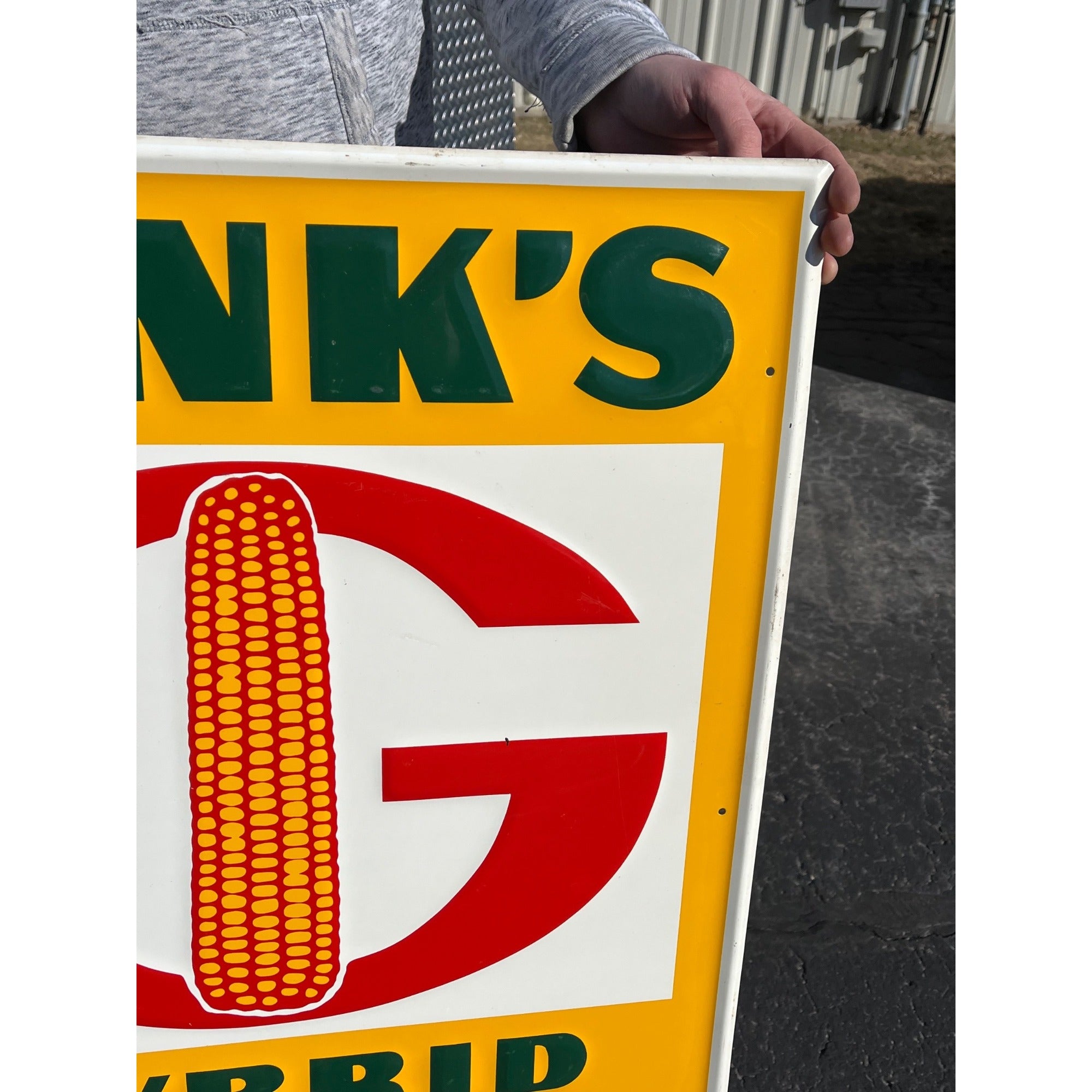 Vintage Funk's G Hybrid Corn Seed Dealer Sign Farm Agricultural Corn