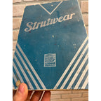 Vintage Strutwear Hosiery Stocking Empty Store Display Box 1930s Blue Silver