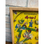 Vintage 1930s Baseball Poosh-M-Up Marble Pinball Table Top Game Wood Frame