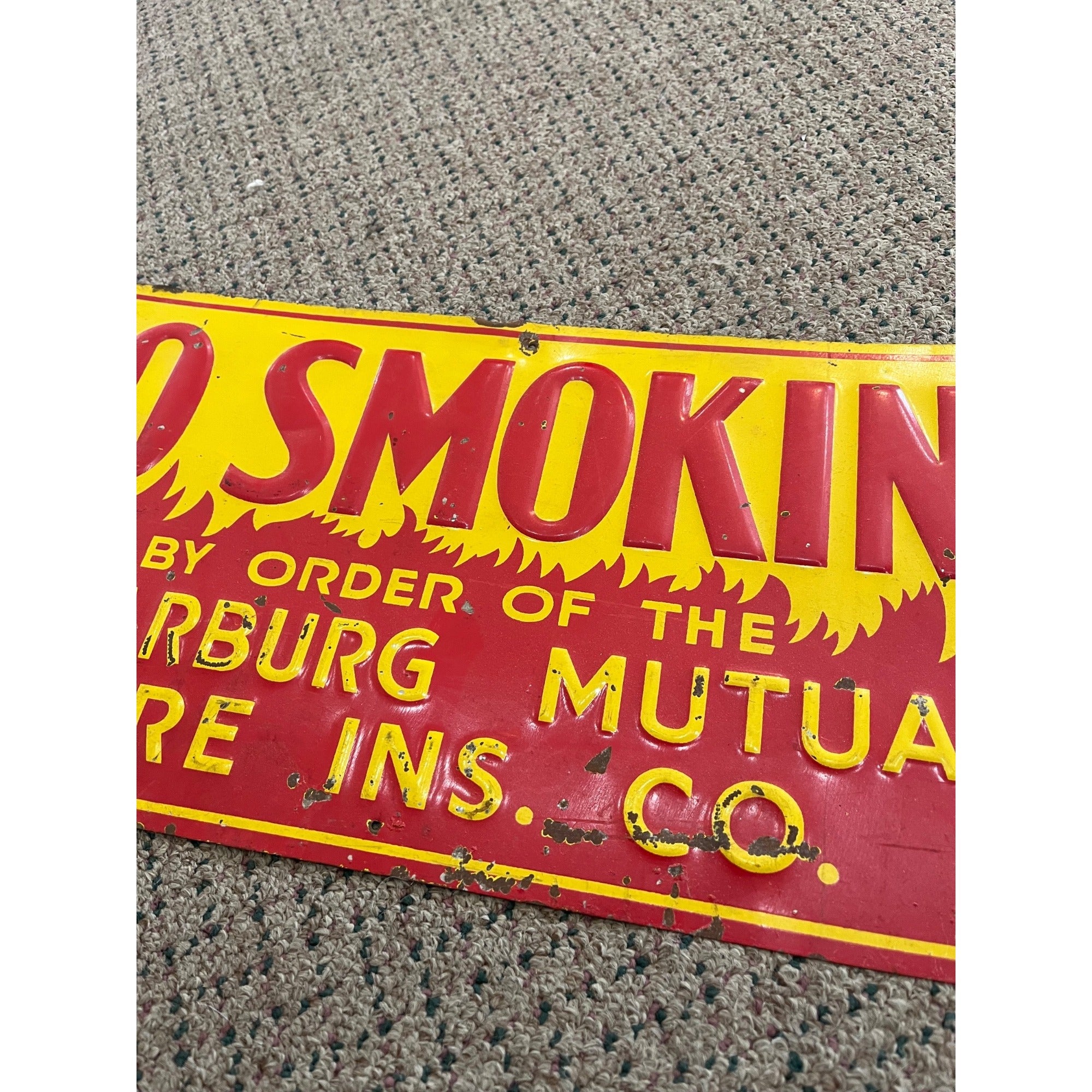 No Smoking Ordinance Vintage Sign Cedarburg Mutual Fire Ins Co Wisconsin