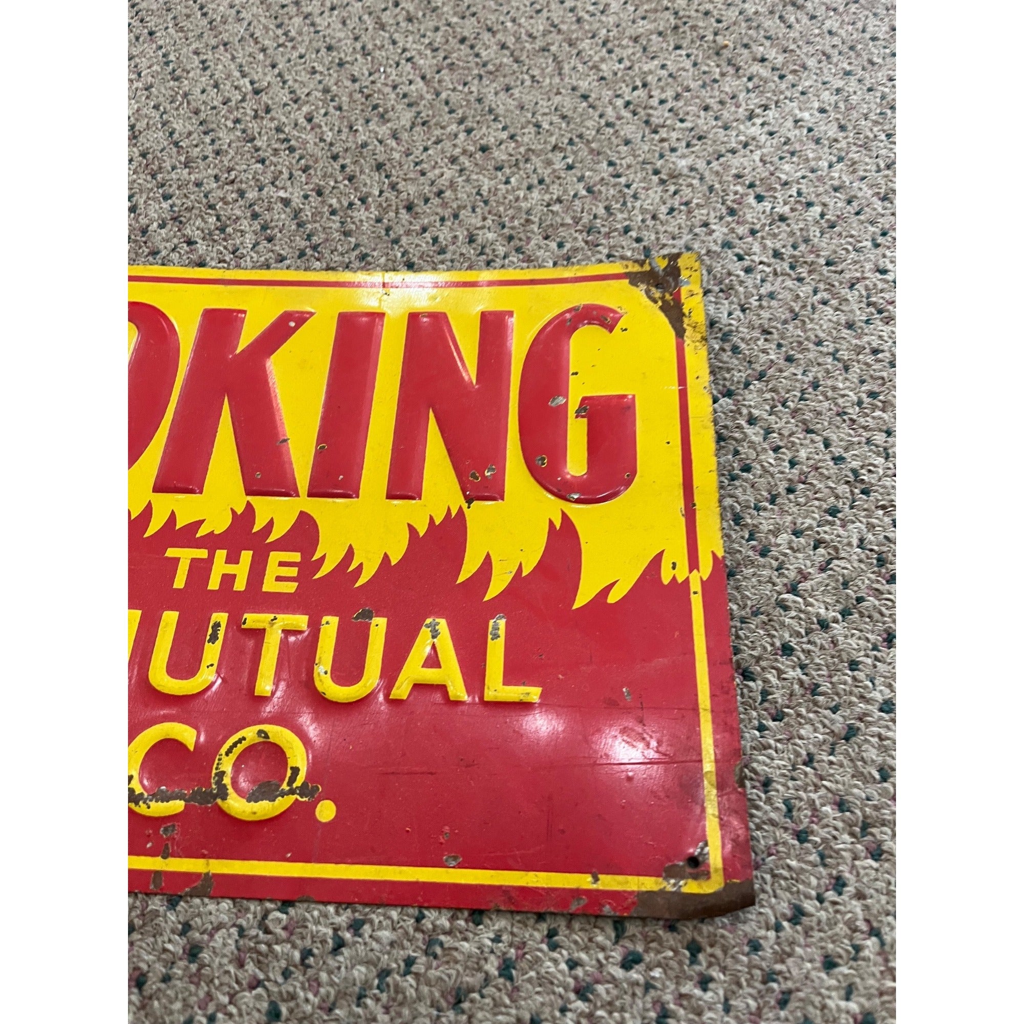 No Smoking Ordinance Vintage Sign Cedarburg Mutual Fire Ins Co Wisconsin