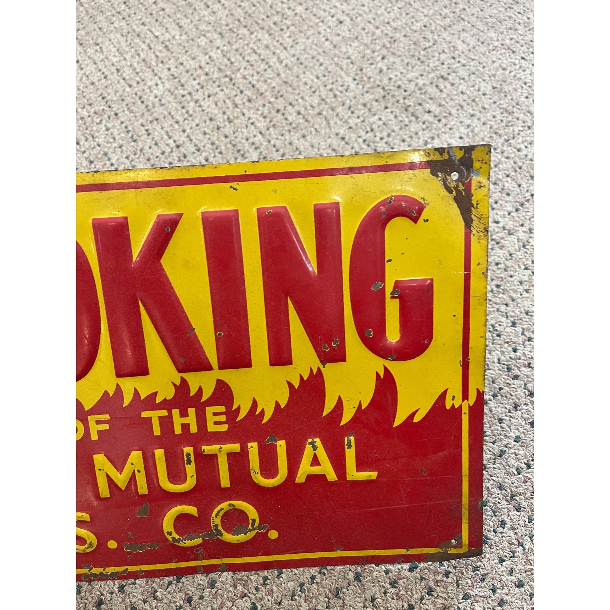 No Smoking Ordinance Vintage Sign Cedarburg Mutual Fire Ins Co Wisconsin